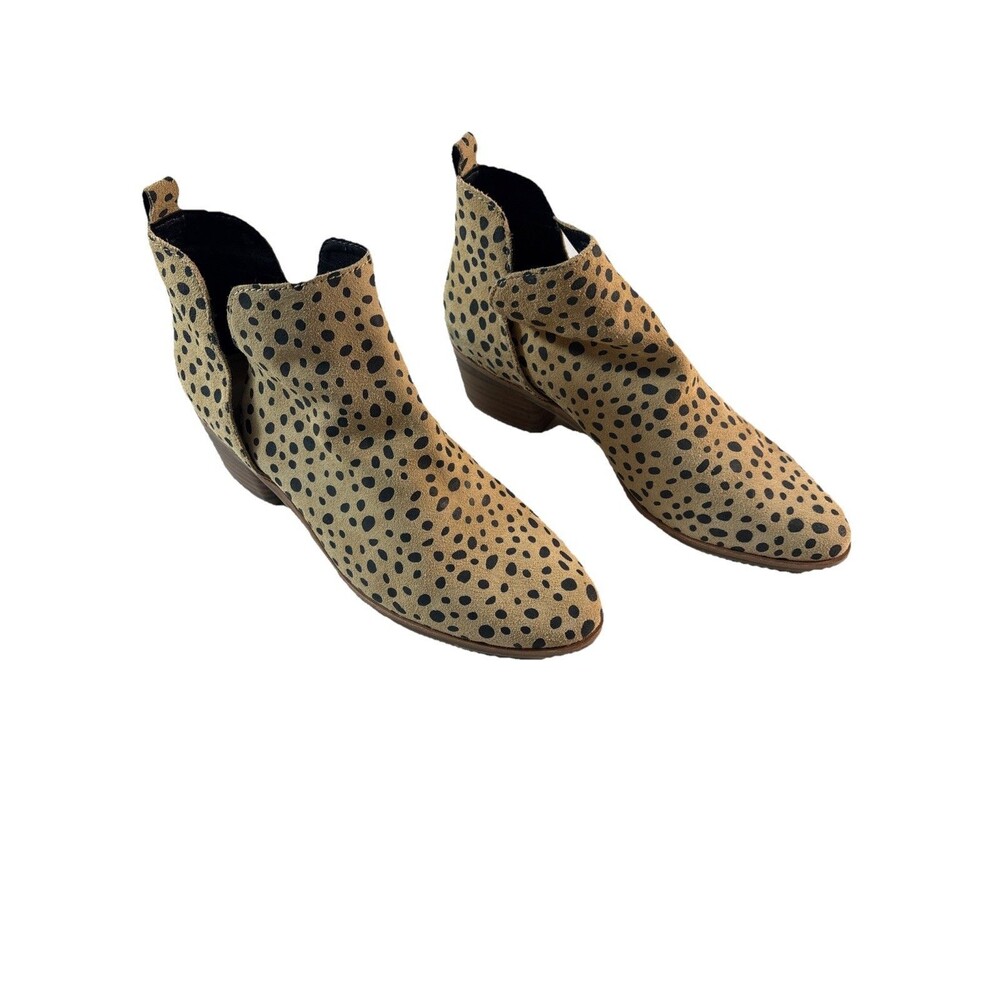 Dolce Vita Kaide Ankle Boots  Leopard Animal Print Brown 8 1/2 Boho Western